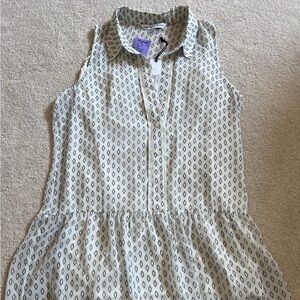 Cupcakes and Cashmere cream dress with black design - size large